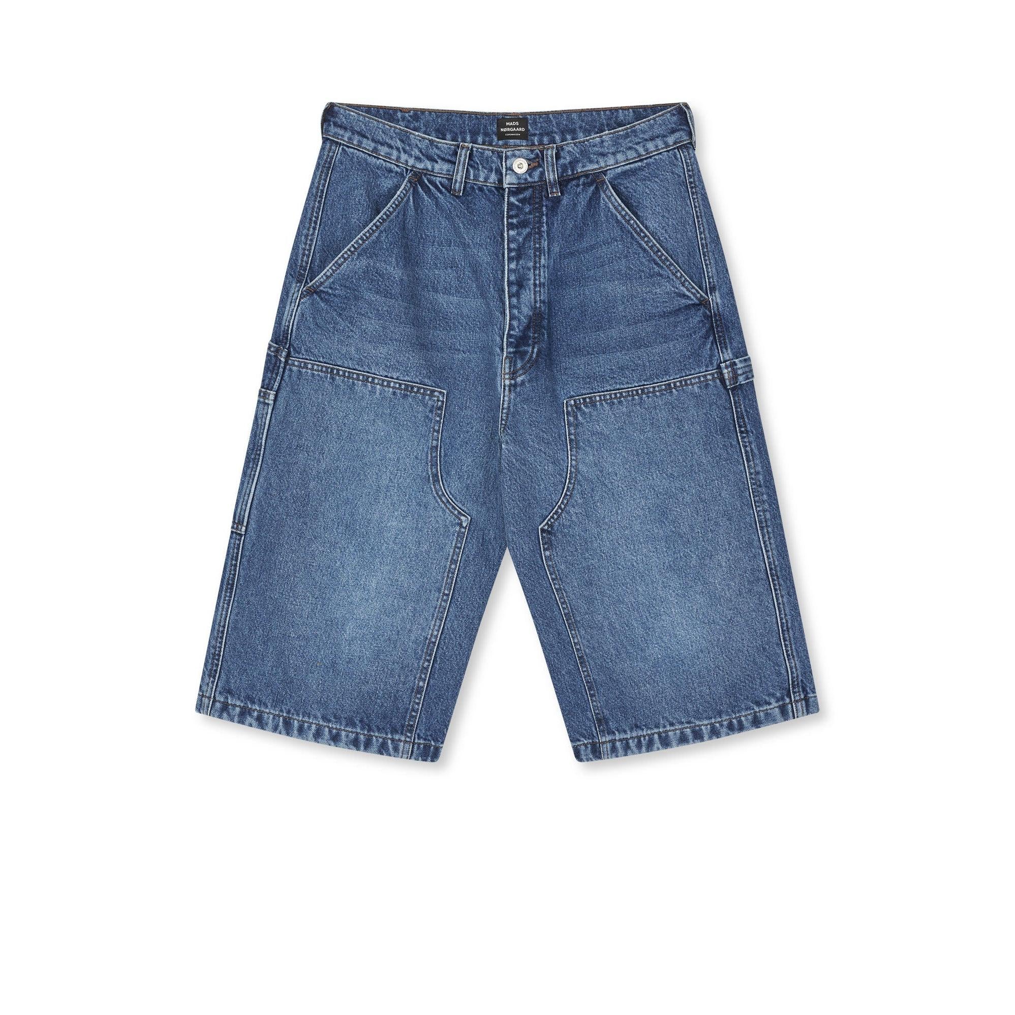 Mads Nørgaard, Arizona Denim James Shorts, Mid Blue Stone Wash-Mads Nørgaard-Minlillebutik.dk