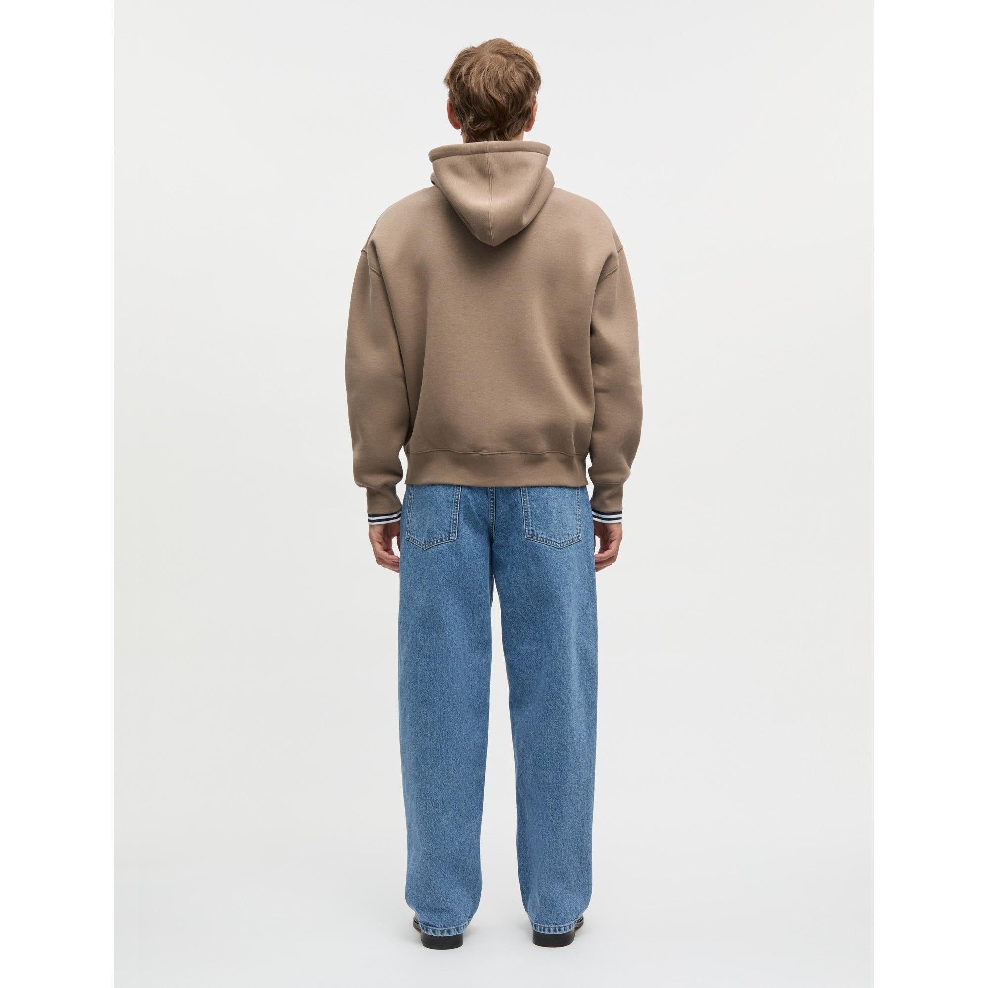 Mads Nørgaard, Standard Luka Hoodie Zip Sweat, Walnut-Mads Nørgaard - Herre-Minlillebutik.dk