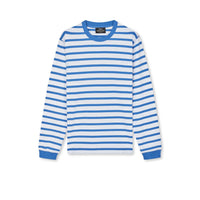 Mads Nørgaard, Cotton Jersey Stripe Frode Tee LS, Bright Cobalt/White-Mads Nørgaard - Herre-Minlillebutik.dk
