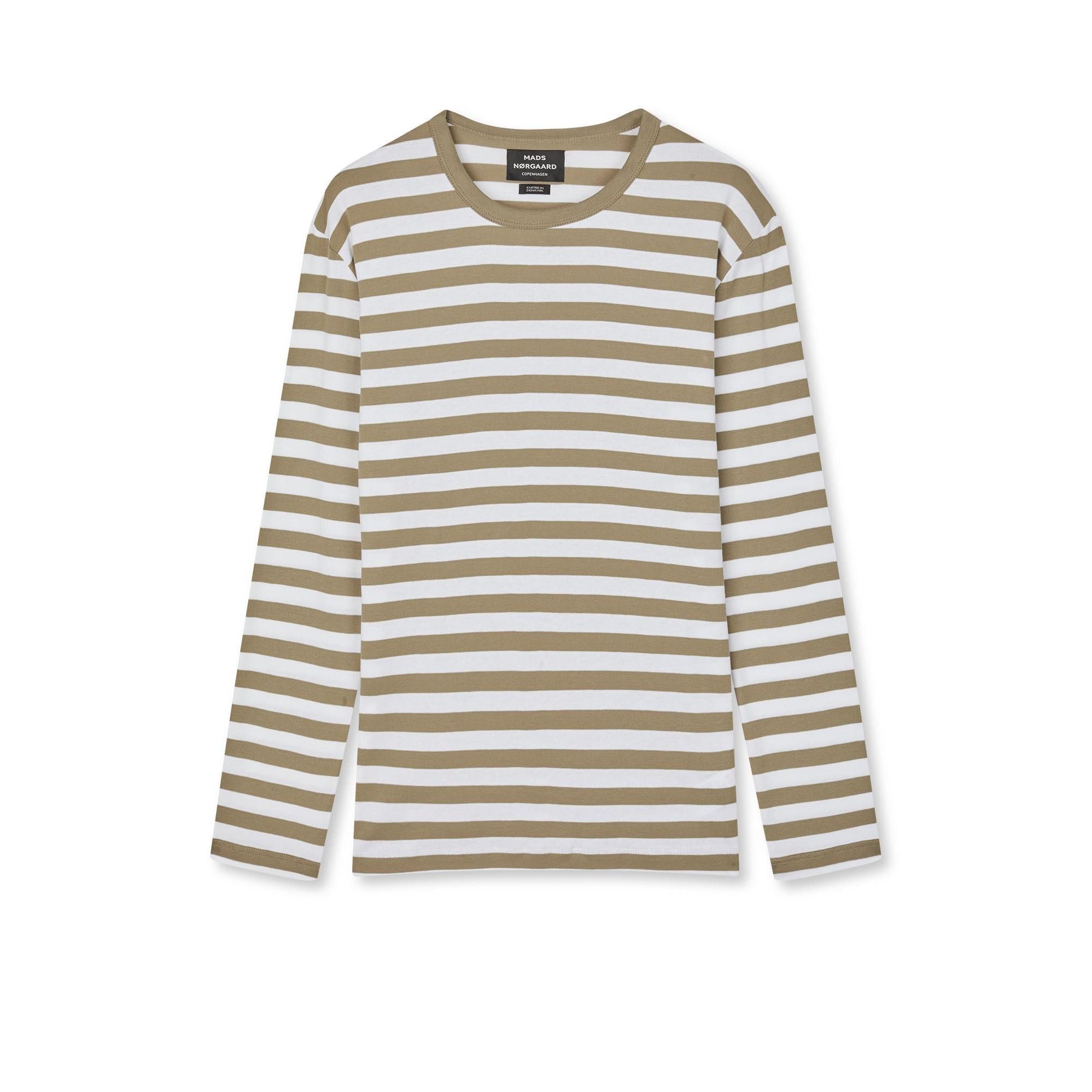 Mads Nørgaard, Mid Rib Tobias Tee LS, Overland Trek/White-Mads Nørgaard - Herre-Minlillebutik.dk