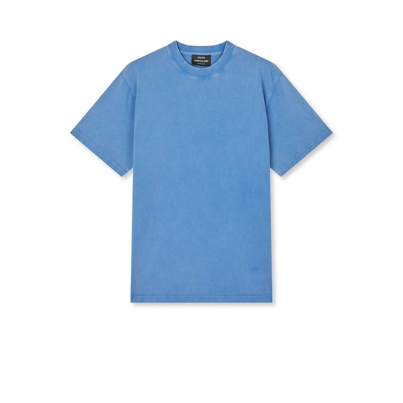Mads Nørgaard, Combed Jersey Dye Thorbjørn Tee, Bright Cobalt-Mads Nørgaard - Herre-Minlillebutik.dk