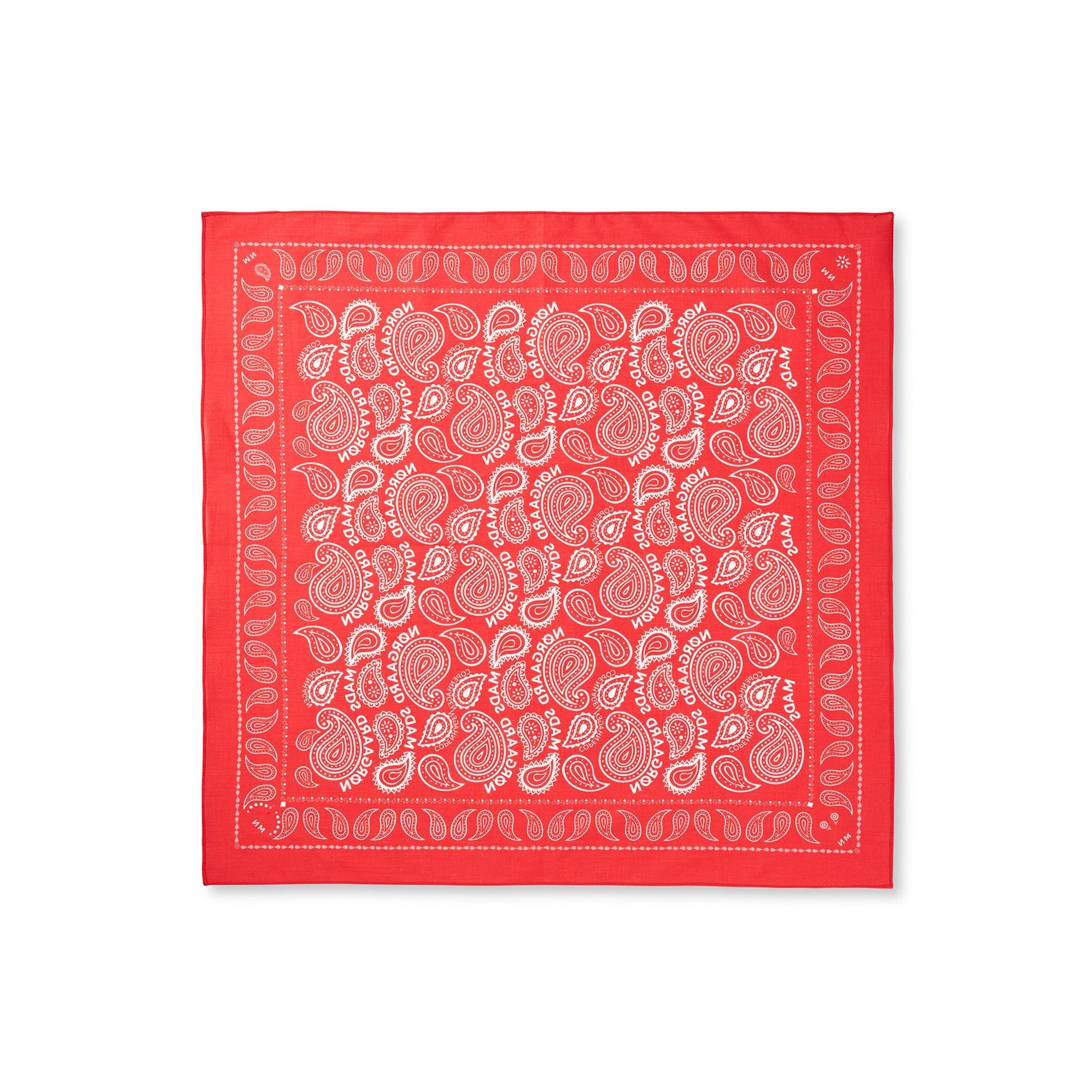 Mads Nørgaard, Soft Cotton Paisley Scarf Solid, Fiery Red-Mads Nørgaard-Minlillebutik.dk