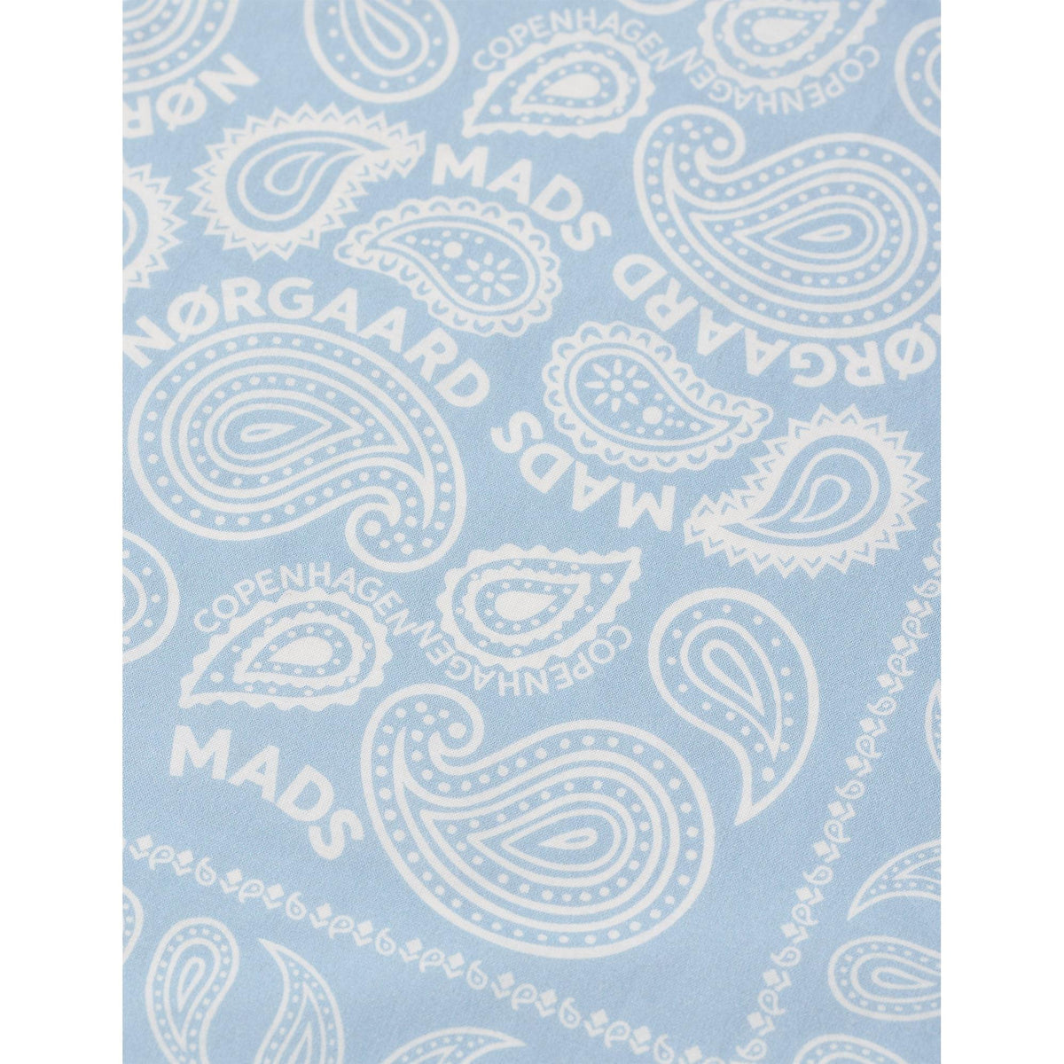 Mads Nørgaard, Soft Cotton Paisley Scarf Solid, Cashmere Blue-Mads Nørgaard-Minlillebutik.dk