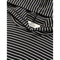 Mads Nørgaard, 2x2 Cotton Stripe Tutti Hood, Black/Vanilla Ice-Mads Nørgaard - Dame-Minlillebutik.dk
