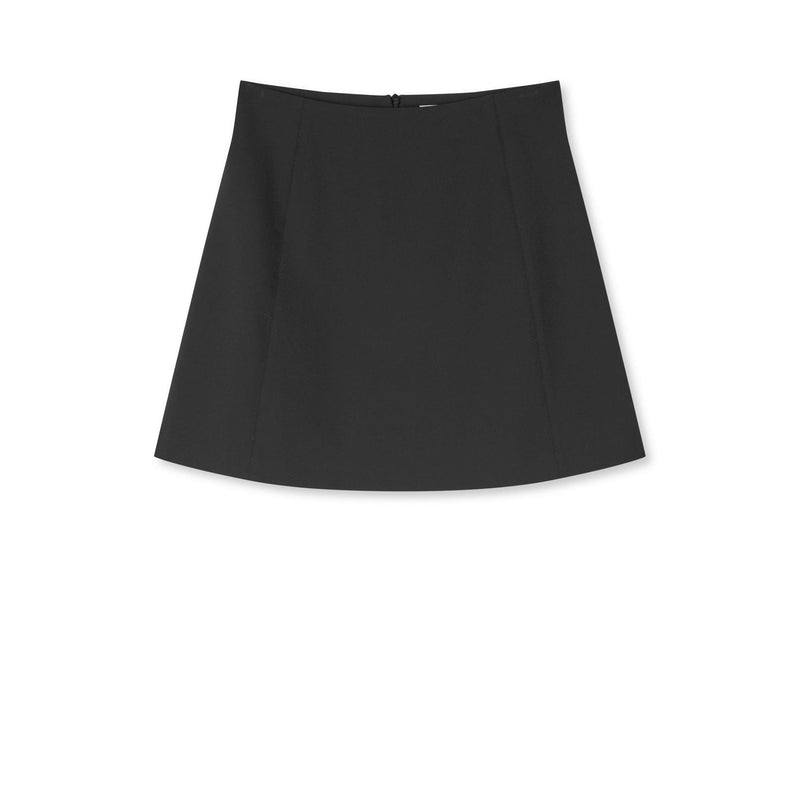 Mads Nørgaard, Stretchy Nylon Roberta Skirt, Black-Mads Nørgaard - Dame-Minlillebutik.dk