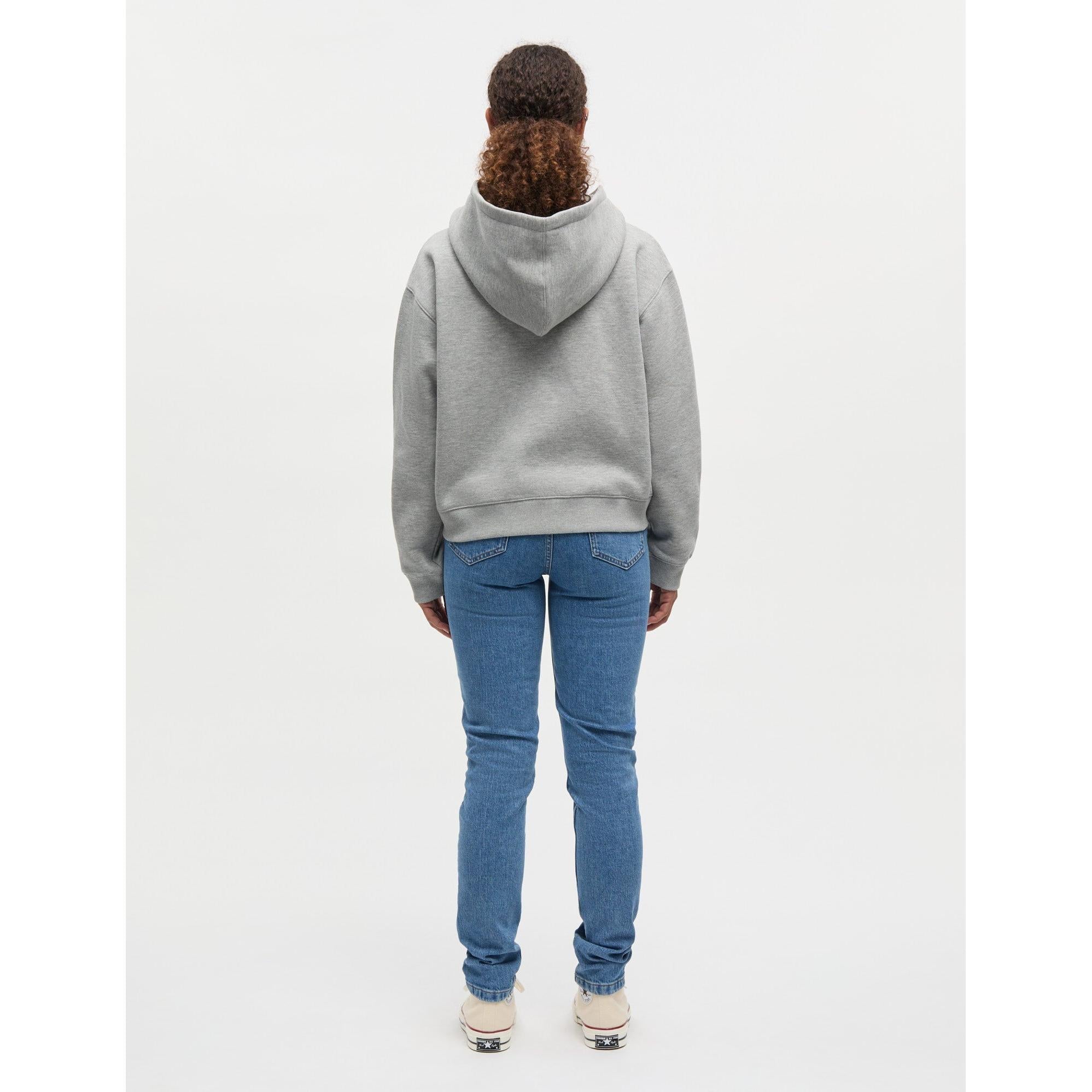 Mads Nørgaard, Standard Bobo Hood Sweatshirt, Grey Melange-Mads Nørgaard - Dame-Minlillebutik.dk