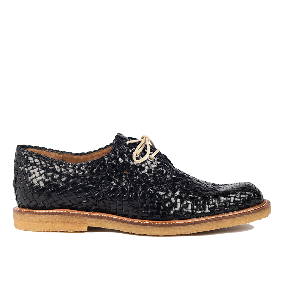 Angulus flettet snørresko, sort-Angulus-Minlillebutik.dk