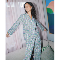 Sissel Edelbo, Nuit Pyjamas Set, Organic Cotton, Lavender Flower-Sissel Edelbo-Minlillebutik.dk