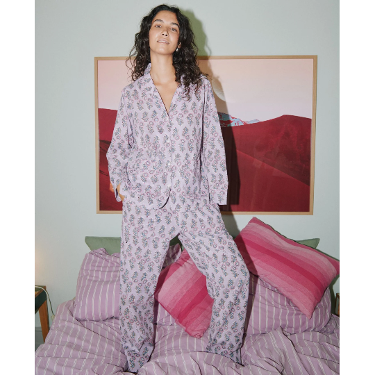 Sissel Edelbo, Nuit Pyjamas Set, Organic Cotton, Lilac-Sissel Edelbo-Minlillebutik.dk