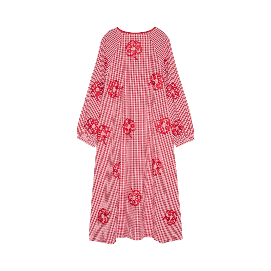 Sissel Edelbo, Sunny Dress, Leftover Fabric, Red Checks, One Size-Sissel Edelbo-Minlillebutik.dk