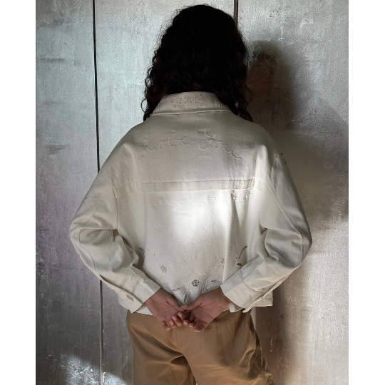 Sissel Edelbo, Vintage Jacket, Organic Cotton, White Napkin-Sissel Edelbo-Minlillebutik.dk