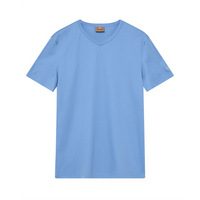 Mos Mosh Gallery, Perry O-SS Tee, Silver Lake Blue-Mos Mosh Gallery-Minlillebutik.dk