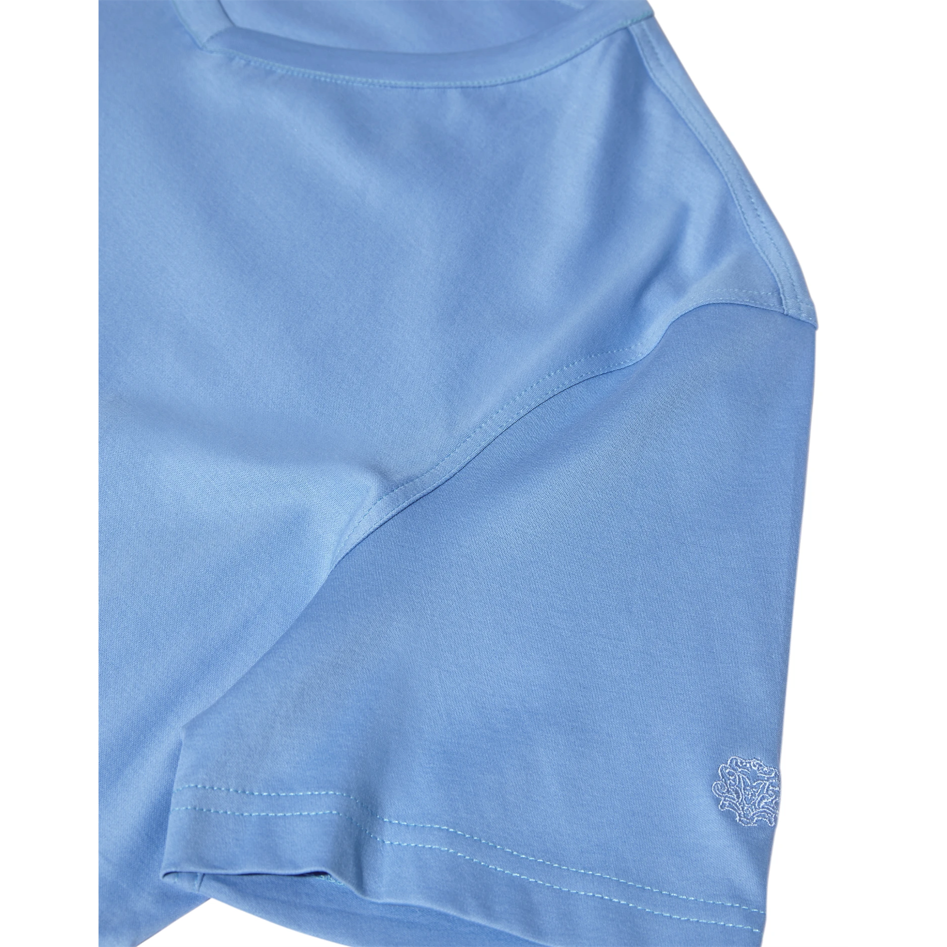 Mos Mosh Gallery, Perry O-SS Tee, Silver Lake Blue-Mos Mosh Gallery-Minlillebutik.dk