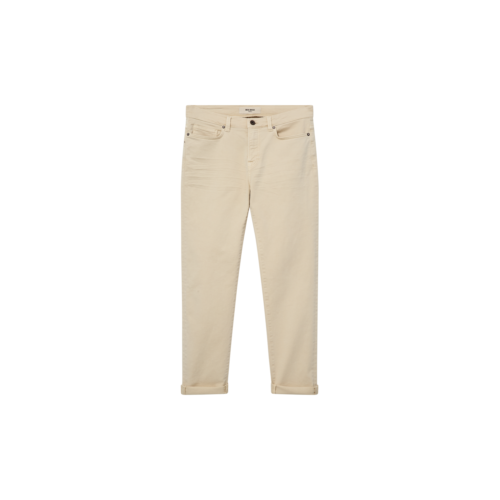 Mos Mosh Gallery, Andy Soft Twill Pant, Ecru-Mos Mosh Gallery-Minlillebutik.dk