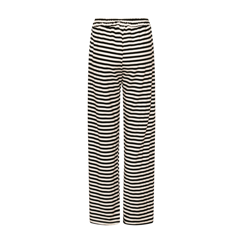 Tiffany, Ibi Pants, Black / off white stripe.