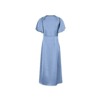 Neo Noir, Illana Heavy Sateen Dress, Smoke Blue-Neo Noir-Minlillebutik.dk