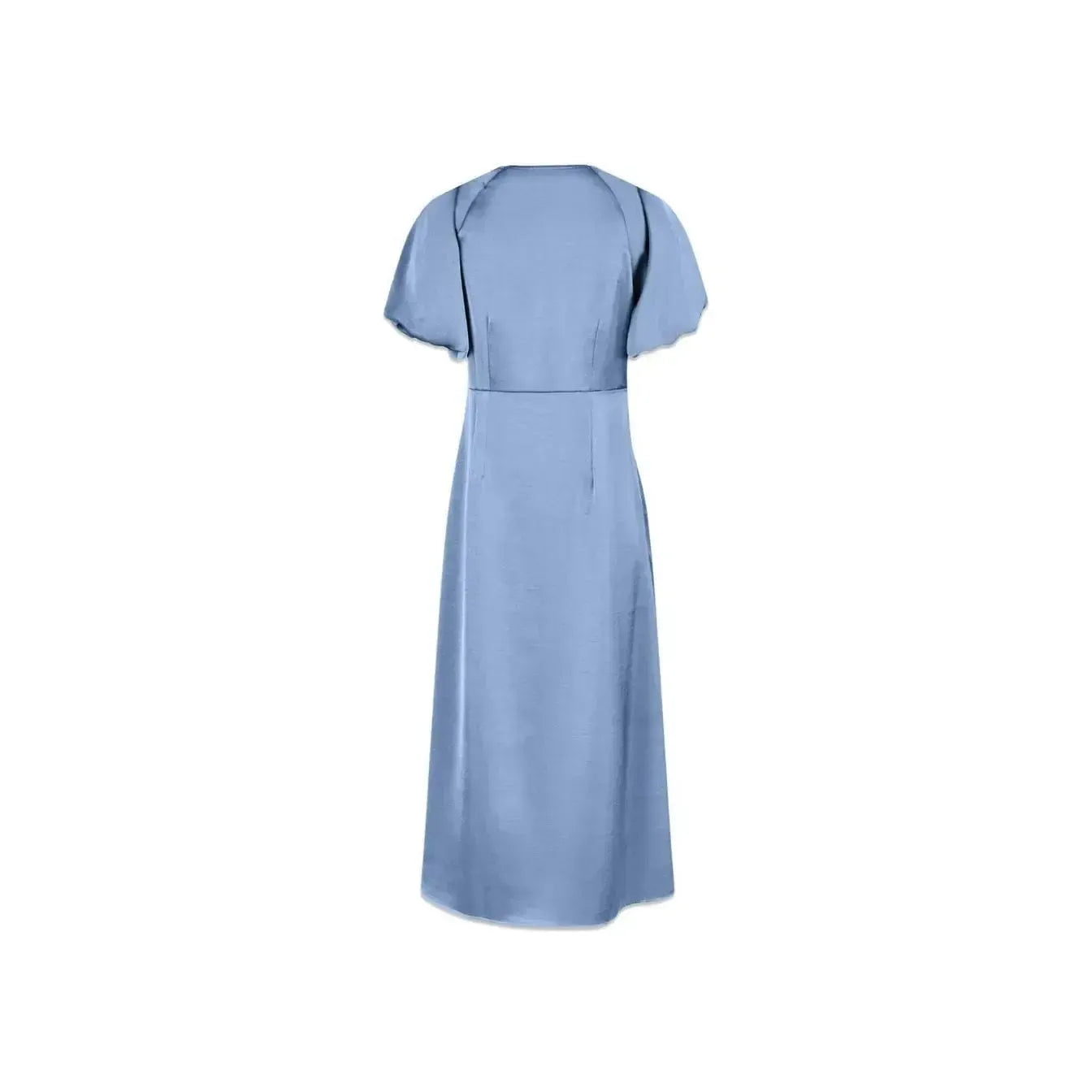 Neo Noir, Illana Heavy Sateen Dress, Smoke Blue-Neo Noir-Minlillebutik.dk