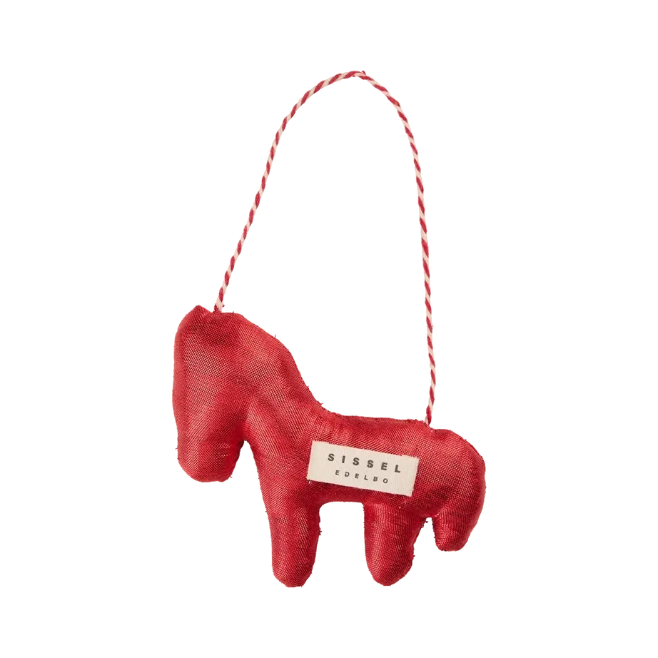 Sissel Edelbo Indian Horse Ornament, Metallic Red
