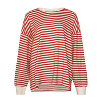 Tiffany, Inga Oversize bluse, Red/White