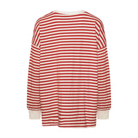 Tiffany, Inga Oversize bluse, Red/White