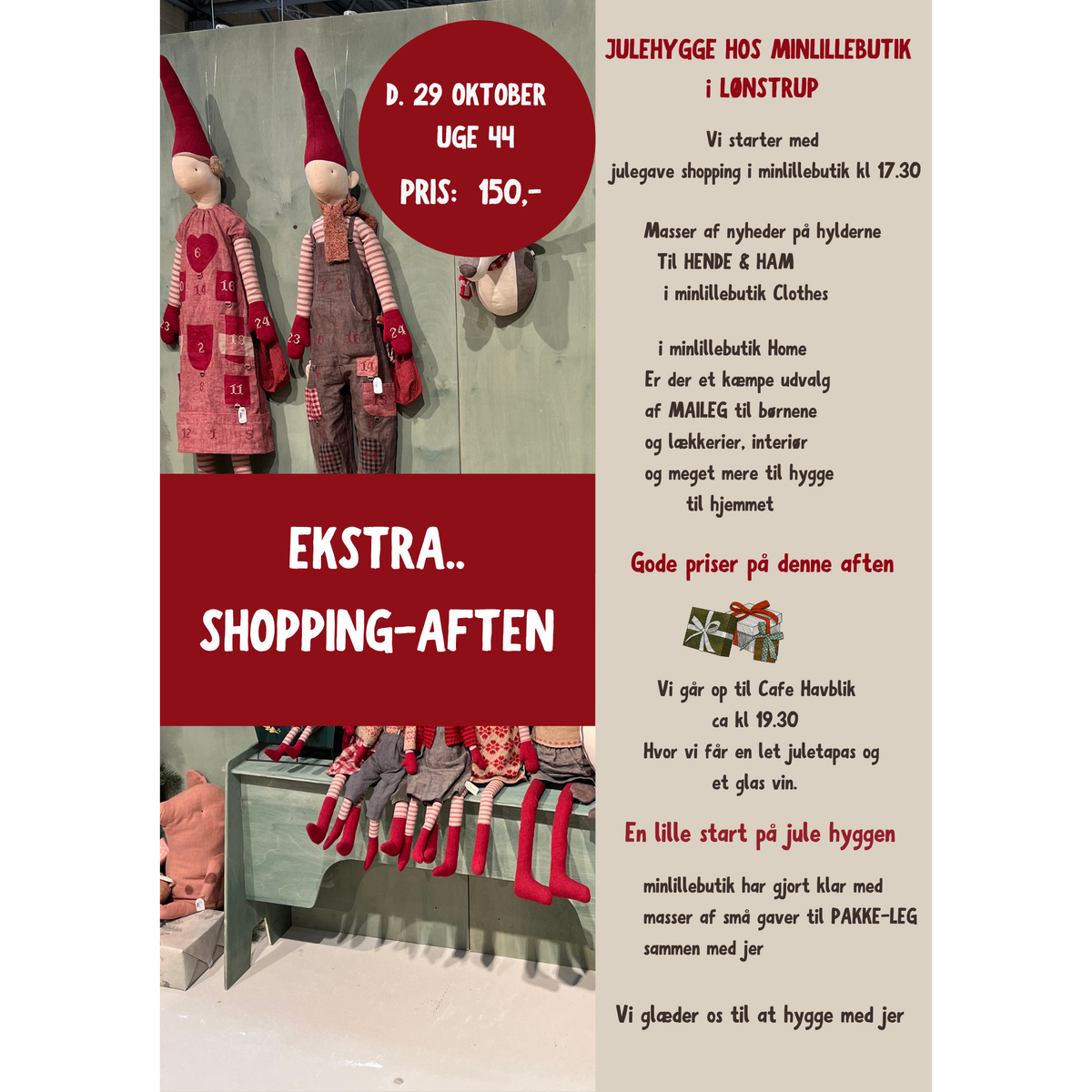 EKSTRA KUNDEAFTEN 29/10-Minlillebutik-Minlillebutik.dk
