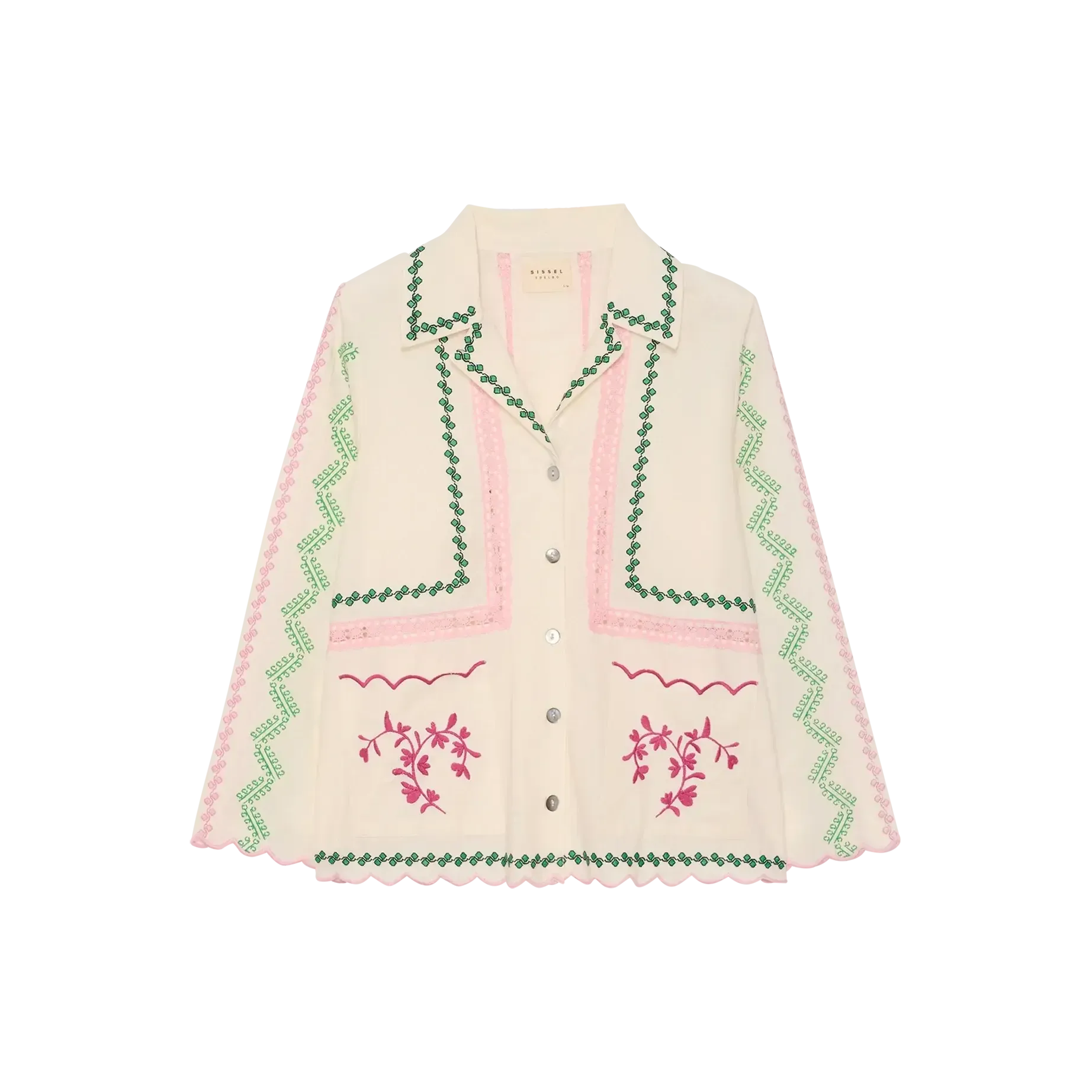 Sissel Edelbo, Jia Shirt, Organic Cotton Cream-Sissel Edelbo-Minlillebutik.dk