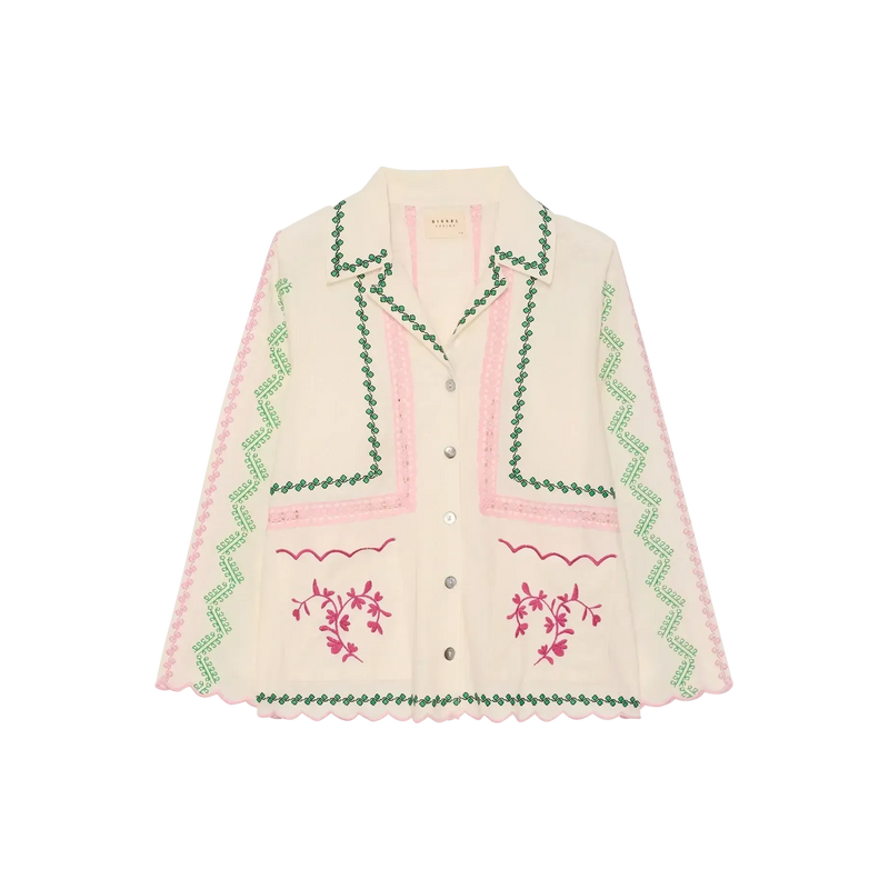 Sissel Edelbo, Jia Shirt, Organic Cotton Cream-Sissel Edelbo-Minlillebutik.dk