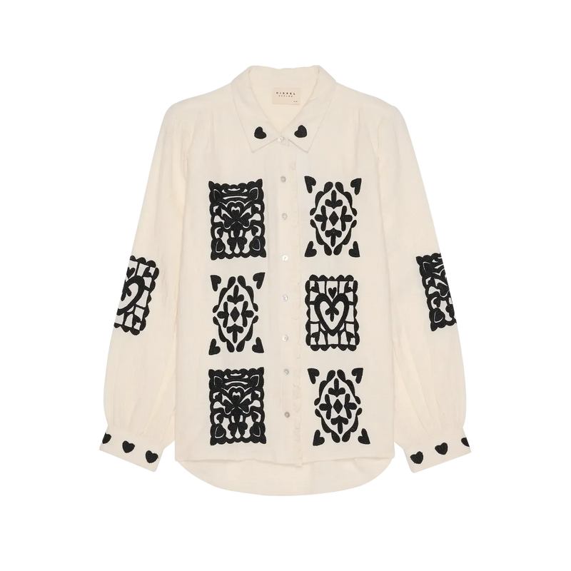 Sissel Edelbo, Kaiser Shirt, Organic Cotton, Off White-Sissel Edelbo-Minlillebutik.dk