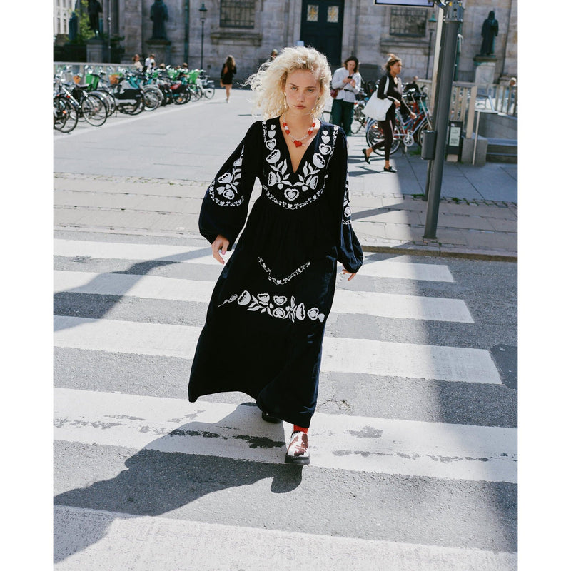 Sissel Edelbo, Kamma Dress, Navy-Sissel Edelbo-Minlillebutik.dk