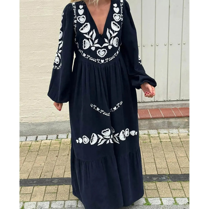 Sissel Edelbo, Kamma Dress, Navy-Sissel Edelbo-Minlillebutik.dk