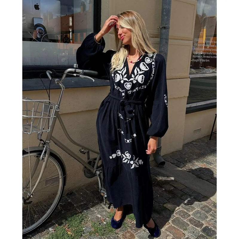 Sissel Edelbo, Kamma Dress, Navy-Sissel Edelbo-Minlillebutik.dk