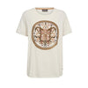 Mos Mosh, MMFiona O-SS Embroidery Tee, Ecru