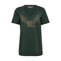 Mos Mosh, Faye O-SS Tee, Dark Pine