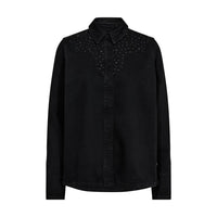 Mos Mosh, MMEvira Deco Denim Shirt, Black