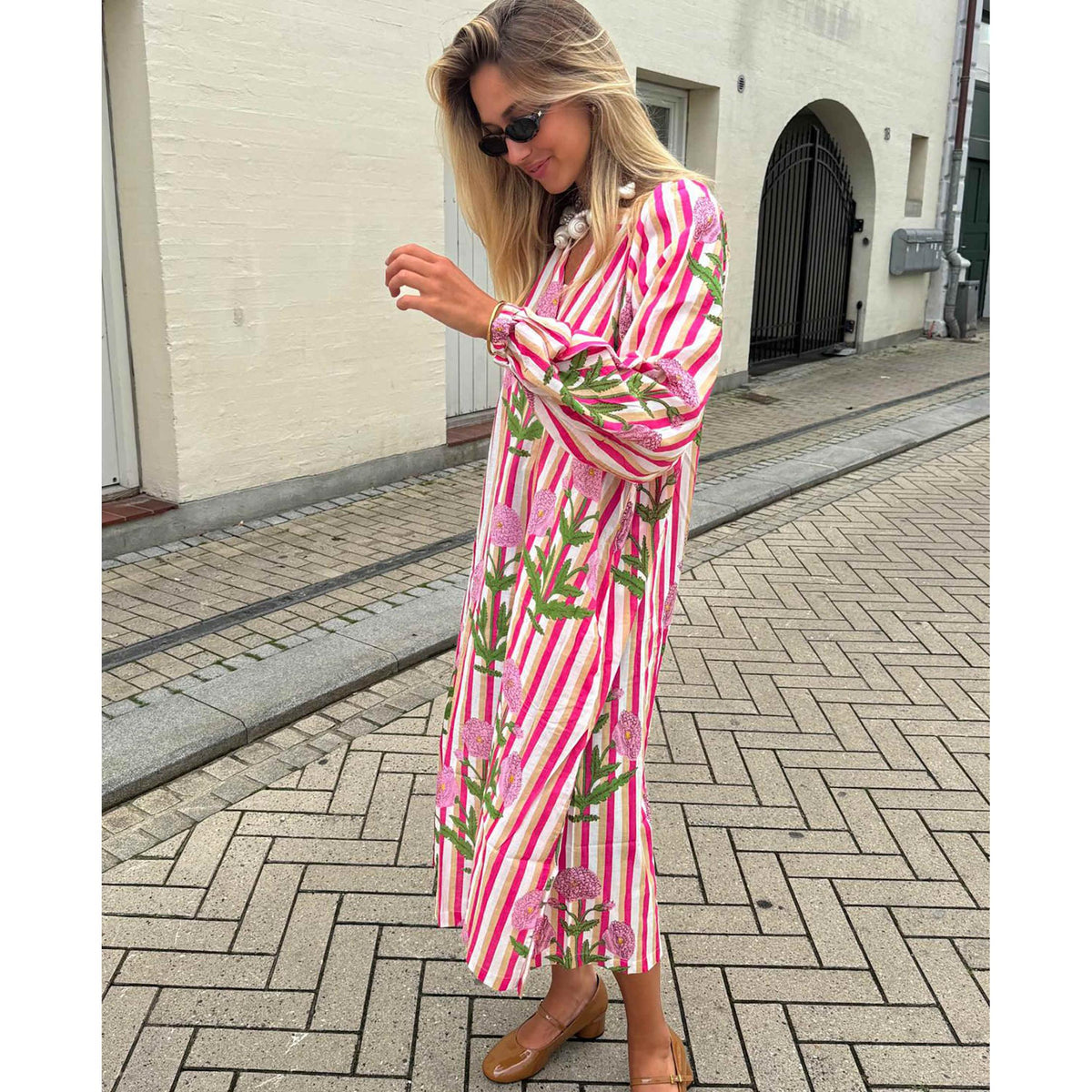 Sissel Edelbo, Lara Dress, Poppy Pink-Sissel Edelbo-Minlillebutik.dk