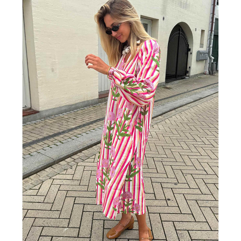 Sissel Edelbo, Lara Dress, Poppy Pink-Sissel Edelbo-Minlillebutik.dk