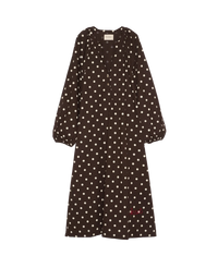 Sissel Edelbo, Lara Dress, Organic Cotton, Brown Dot, ONESIZE