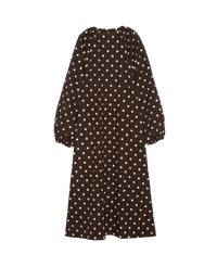 Sissel Edelbo, Lara Dress, Organic Cotton, Brown Dot, ONESIZE