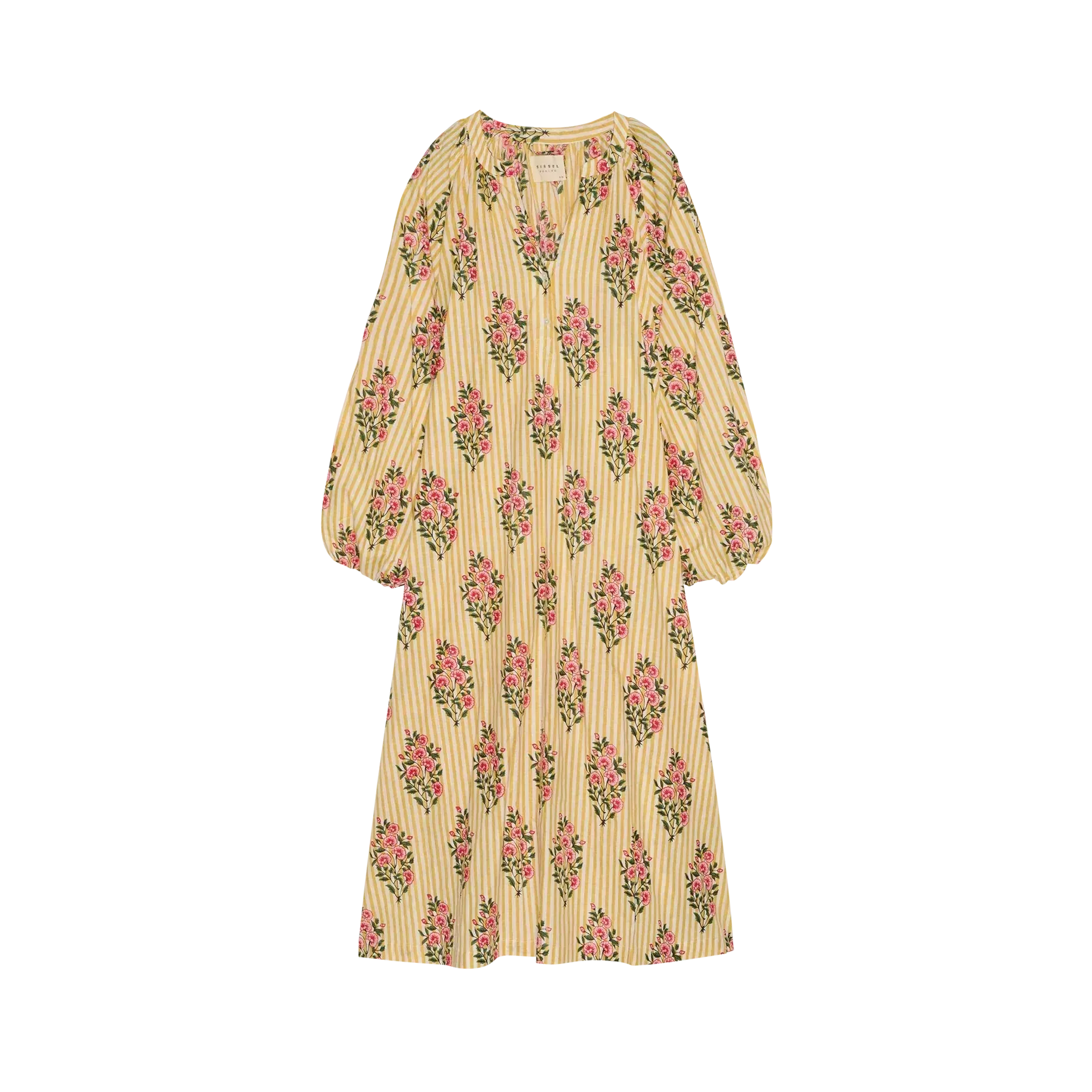 Sissel Edelbo, Lara Dress, Organic Cotton, Golden Yellow, Onesize-Sissel Edelbo-Minlillebutik.dk