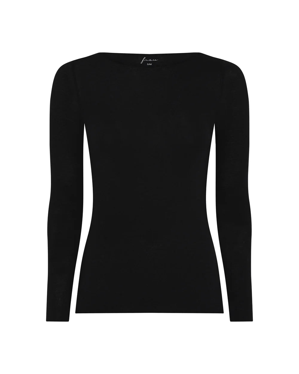 Frau, Lima Cashmere ls Boatneck Top, Black
