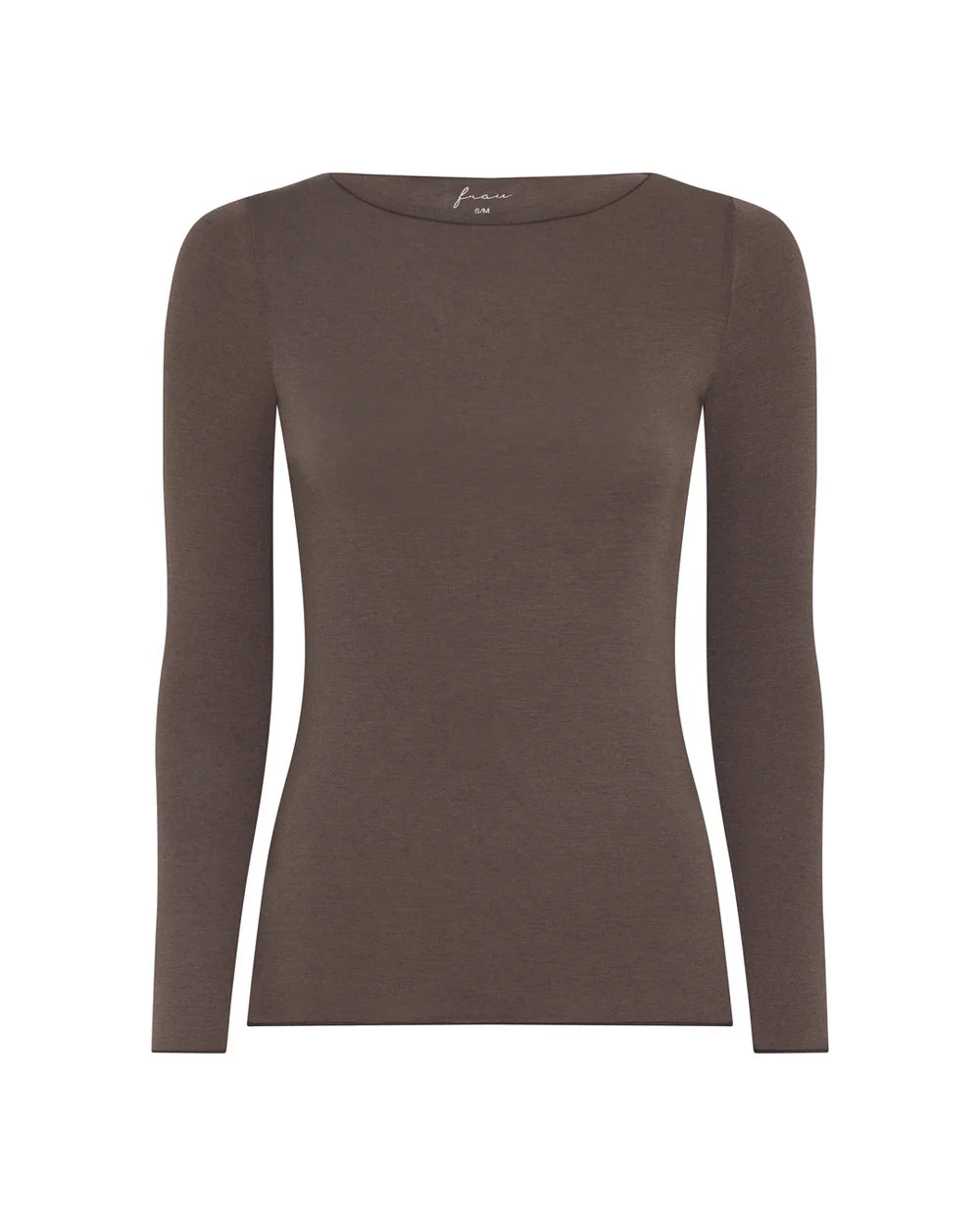 Frau, Lima Cashmere ls Boatneck Top, Coffee Quartz