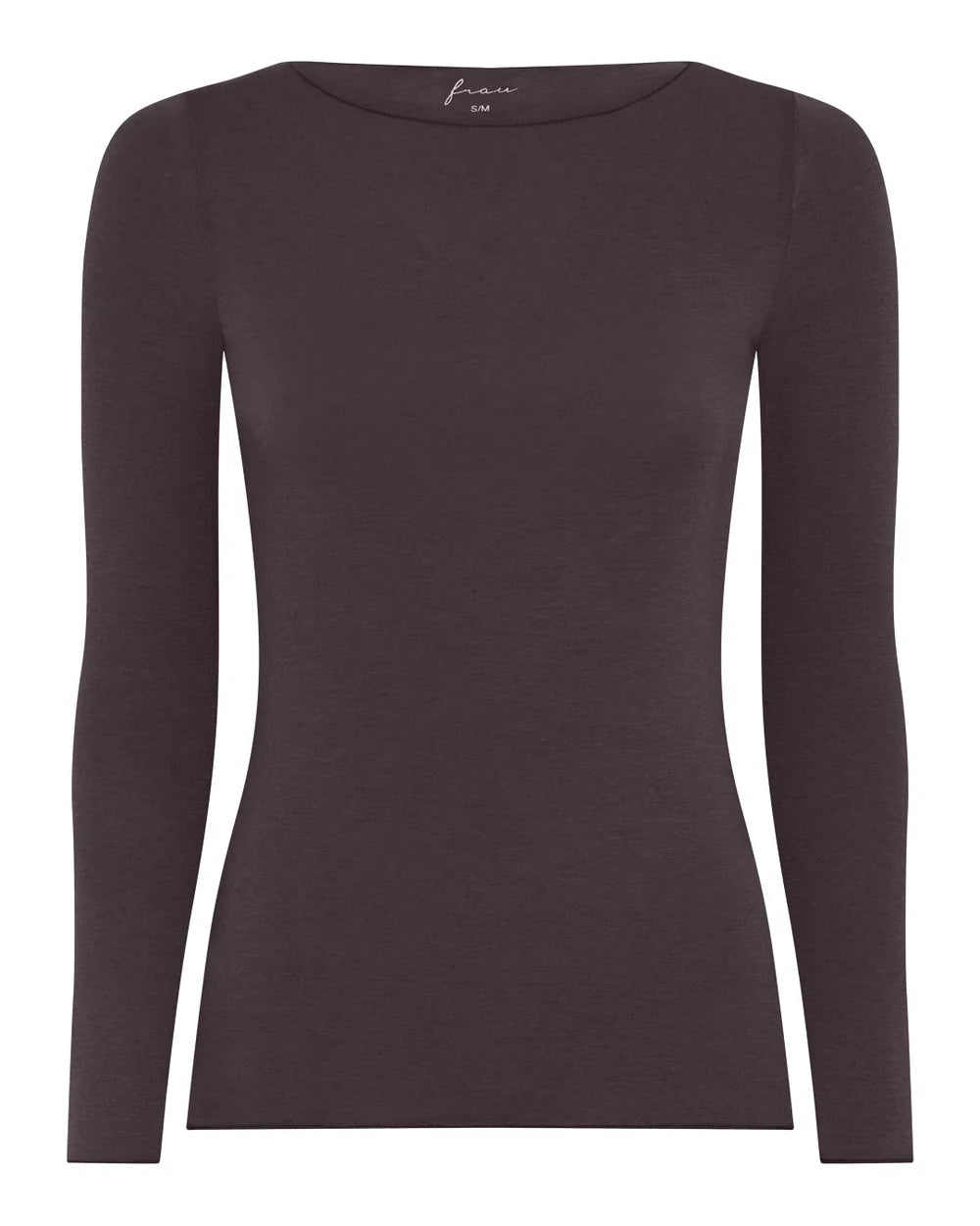 Frau, Lima Cashmere ls Boatneck Top, Chocolate Torte