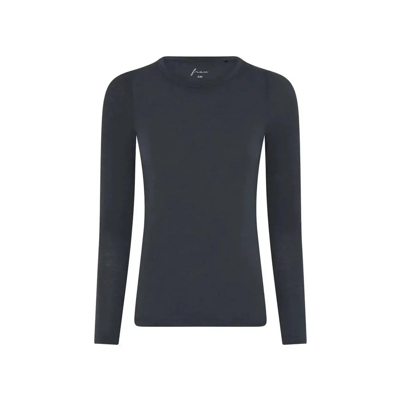 Frau, Lucca Cashmere LS O-neck Top, India Ink-Frau-Minlillebutik.dk