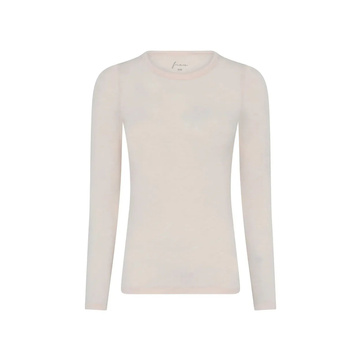 Frau, Lucca Cashmere LS O-neck Top, Soft Pink