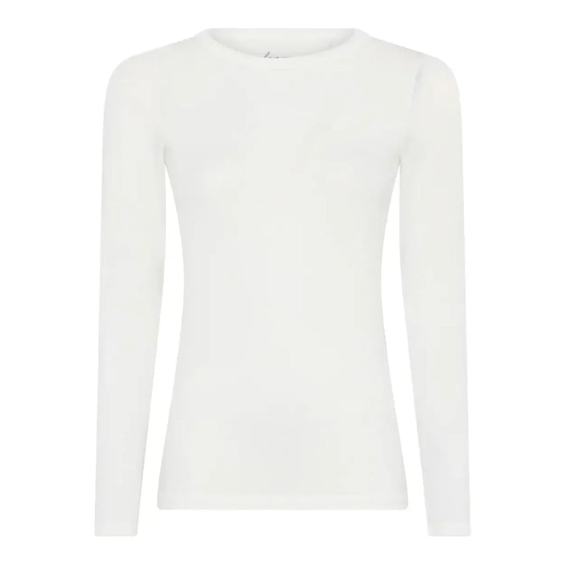 Frau, Lucca Cashmere LS O-neck Top, Sugar Swizzle-Frau-Minlillebutik.dk