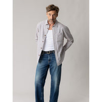 Mos Mosh Gallery, David Spring Check Shirt, Ecru