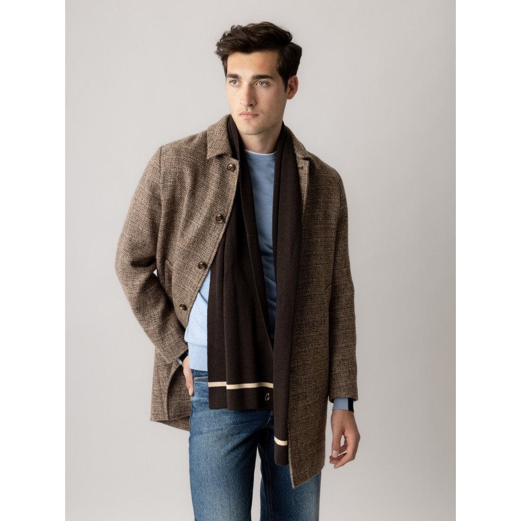 Mos Mosh, MMGKyle Wool Knit Scarf, Black Coffee