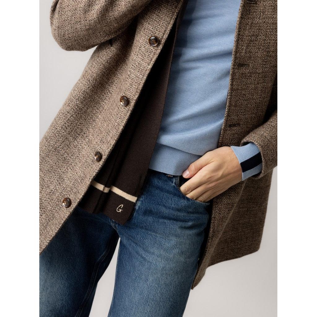 Mos Mosh, MMGKyle Wool Knit Scarf, Black Coffee