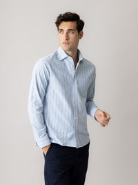 Mos Mosh Gallery, MMGMarco Brush Shirt, Light Blue