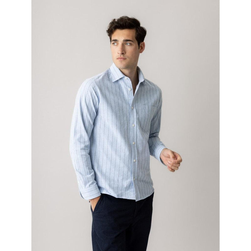 Mos Mosh Gallery, MMGMarco Brush Shirt, Light Blue-Mos Mosh Gallery-Minlillebutik.dk